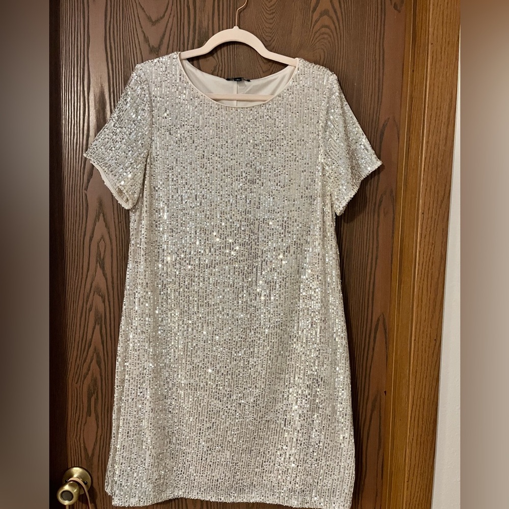 MSK Silver Sequin Dress